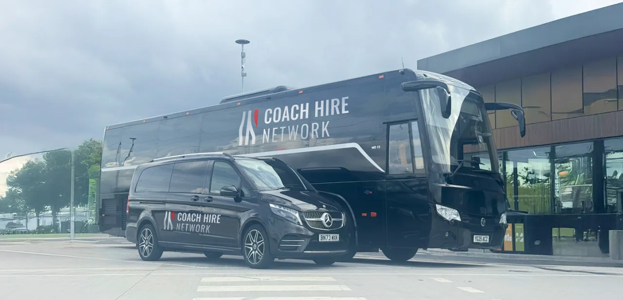 UK coach and minibus lined up for hire with 2026 price guide