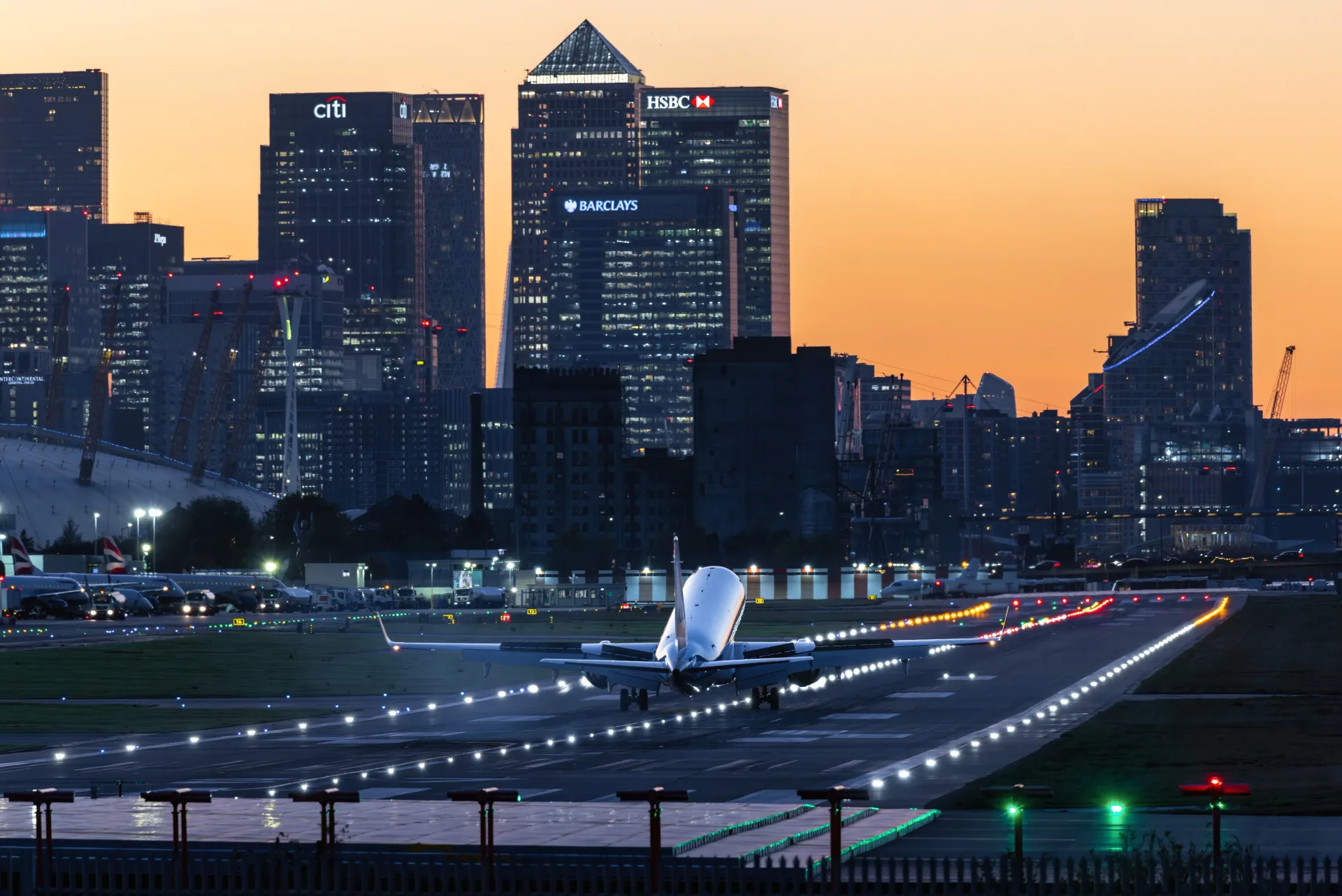 London City Airport LCY terminal — coach drop-off area